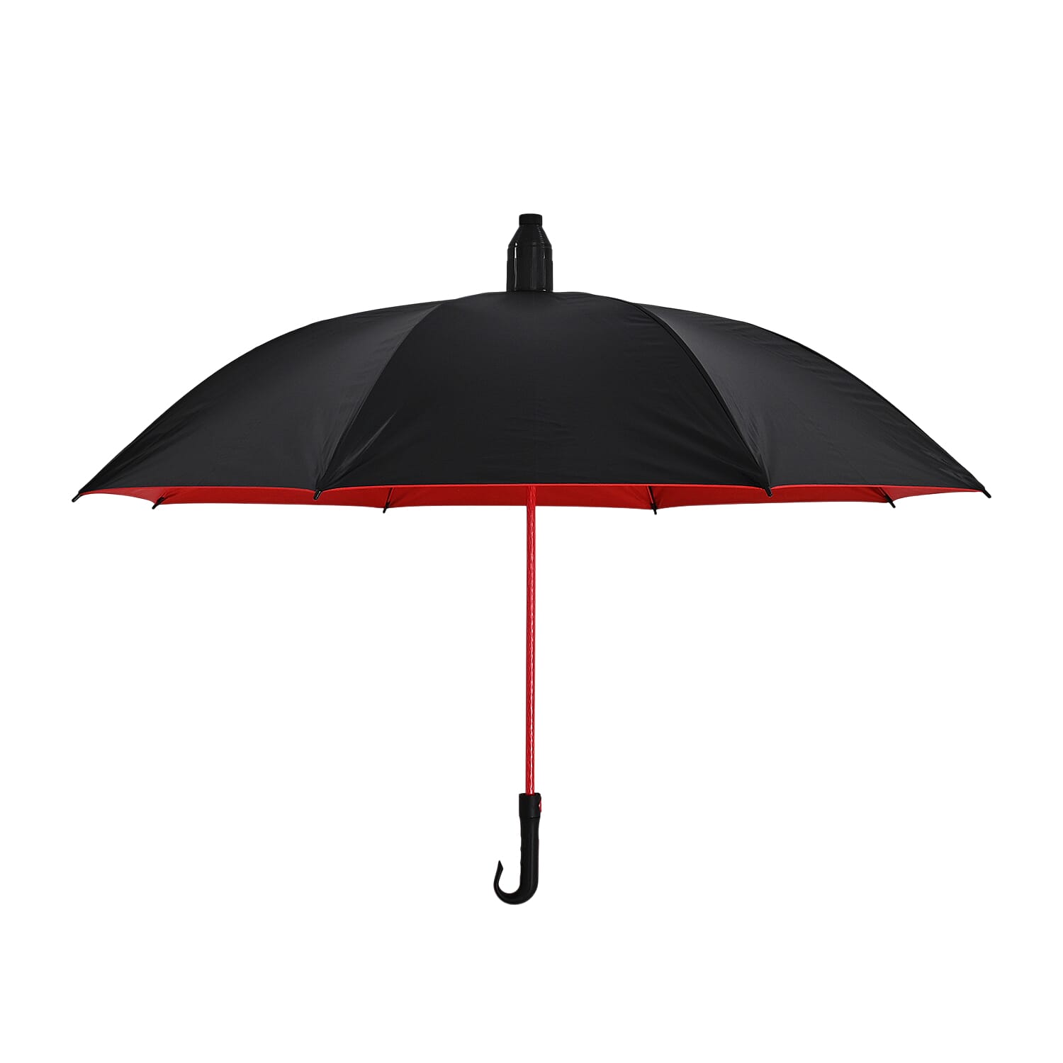 Auto-Open Stick Umbrella (97.5 cm) - Red - Black