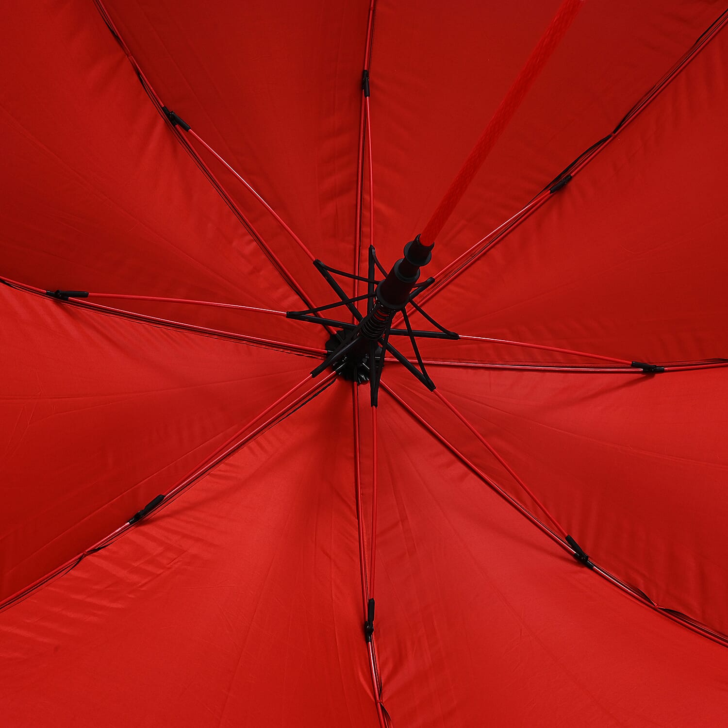 Auto-Open Stick Umbrella (97.5 cm) - Red - Black