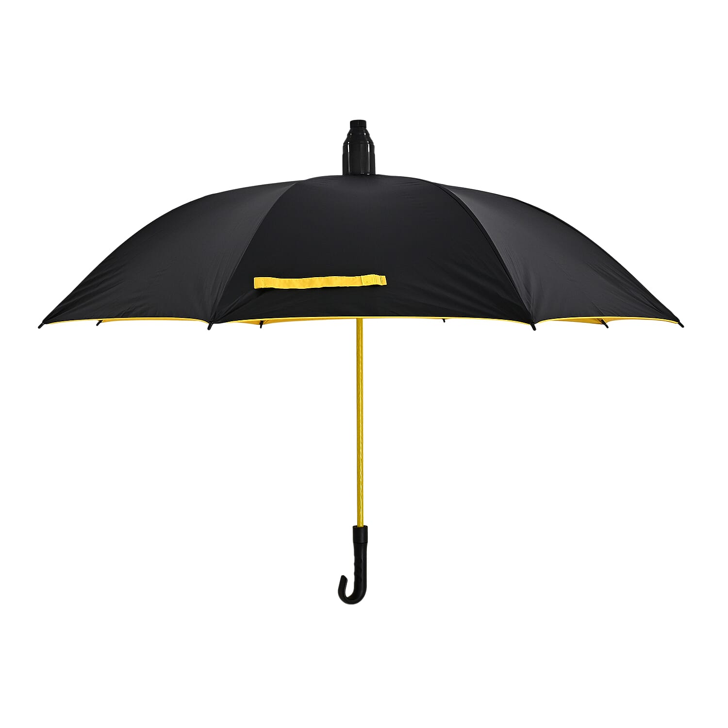 Auto-Open Stick Umbrella (97.5 cm) - Yellow - Black