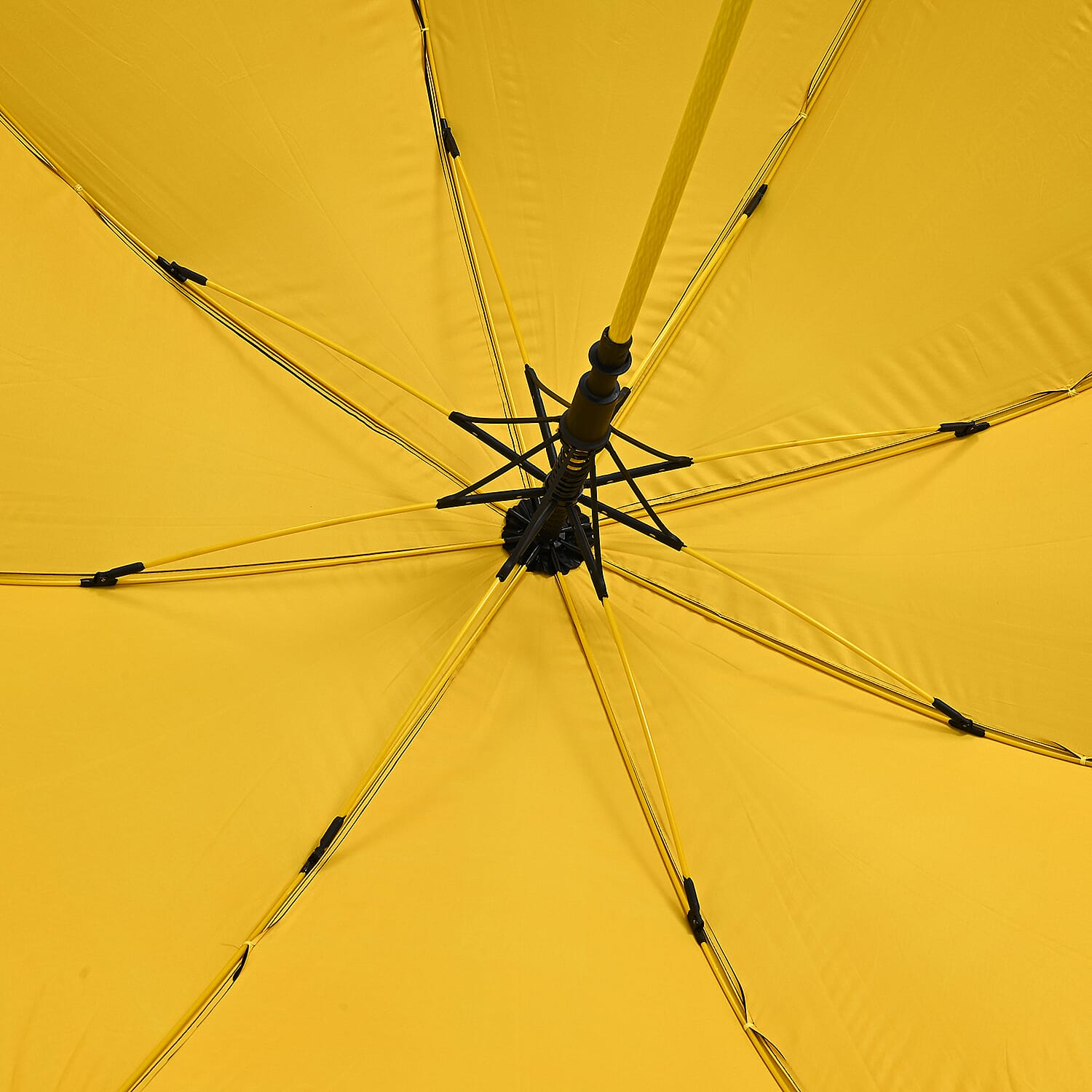 Auto-Open Stick Umbrella (97.5 cm) - Yellow - Black