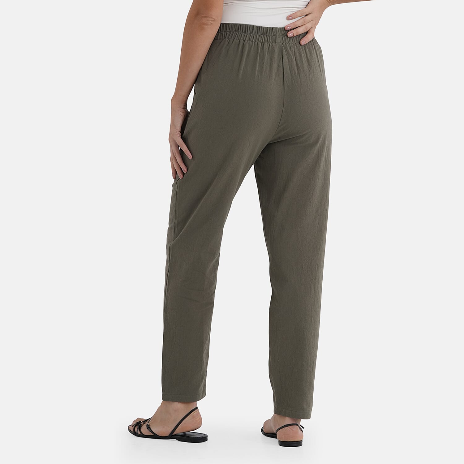 & Maisi 100% Cotton Tapered Trousers 