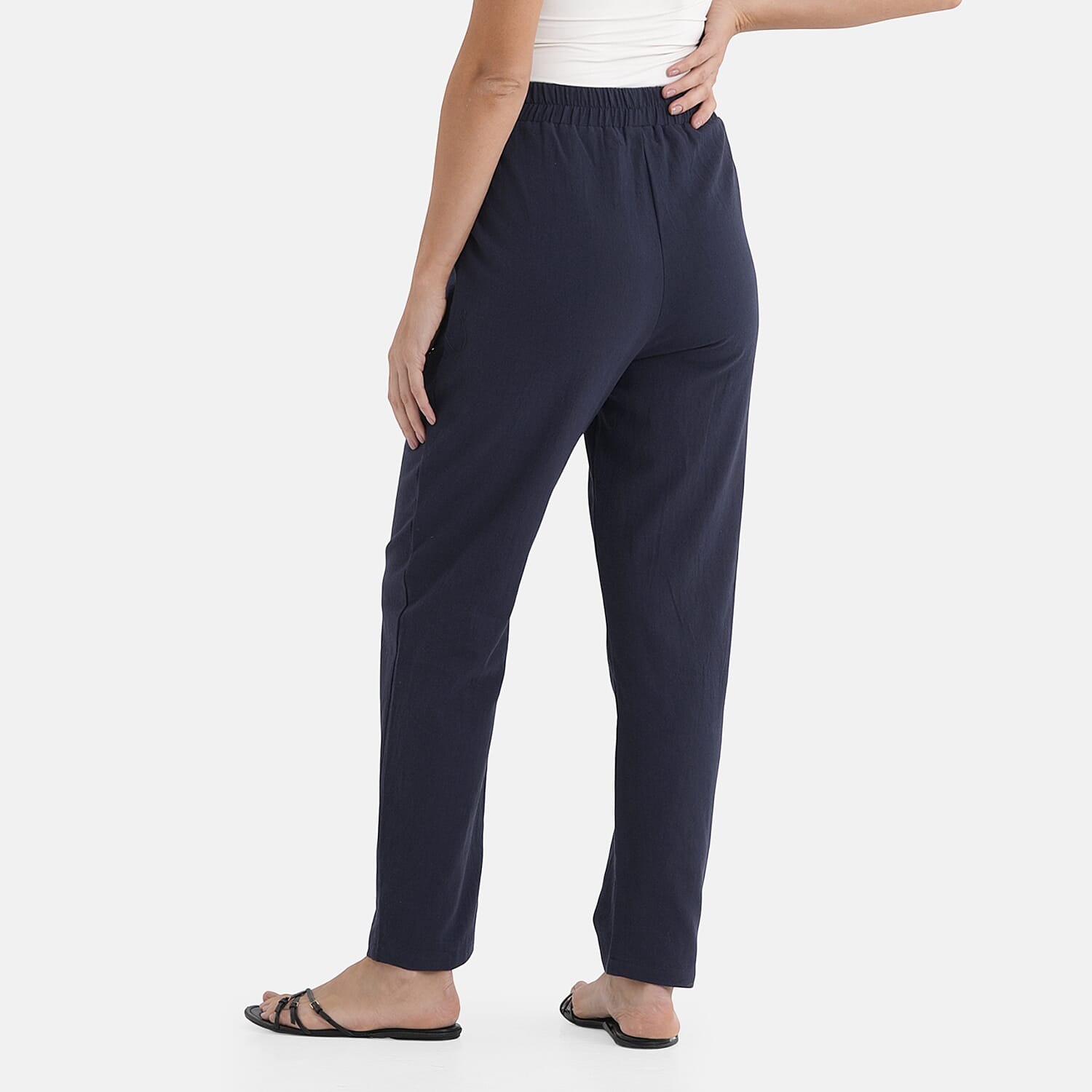 & Maisi 100% Cotton Tapered Trousers 