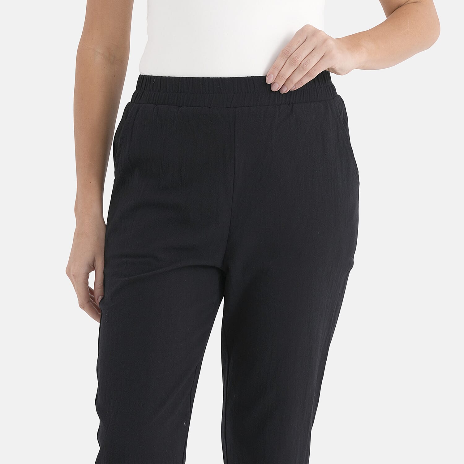& Maisi 100% Cotton Tapered Trousers 
