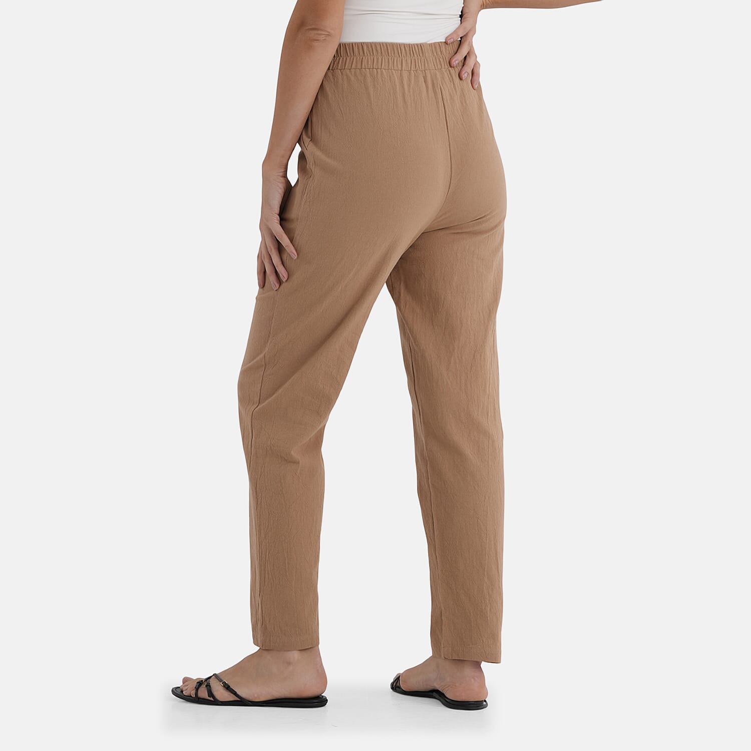 & Maisi 100% Cotton Tapered Trousers 