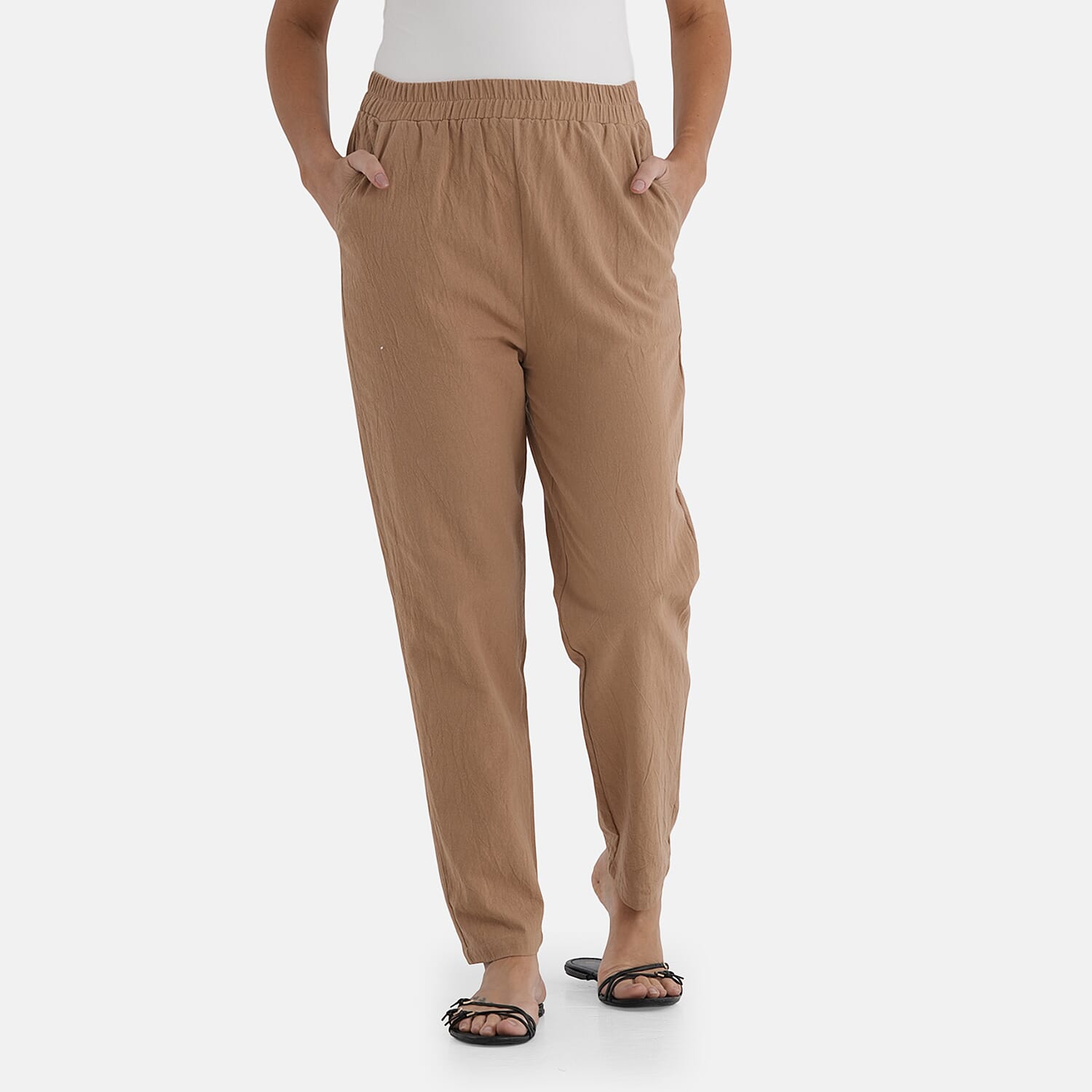 & Maisi 100% Cotton Tapered Trousers 