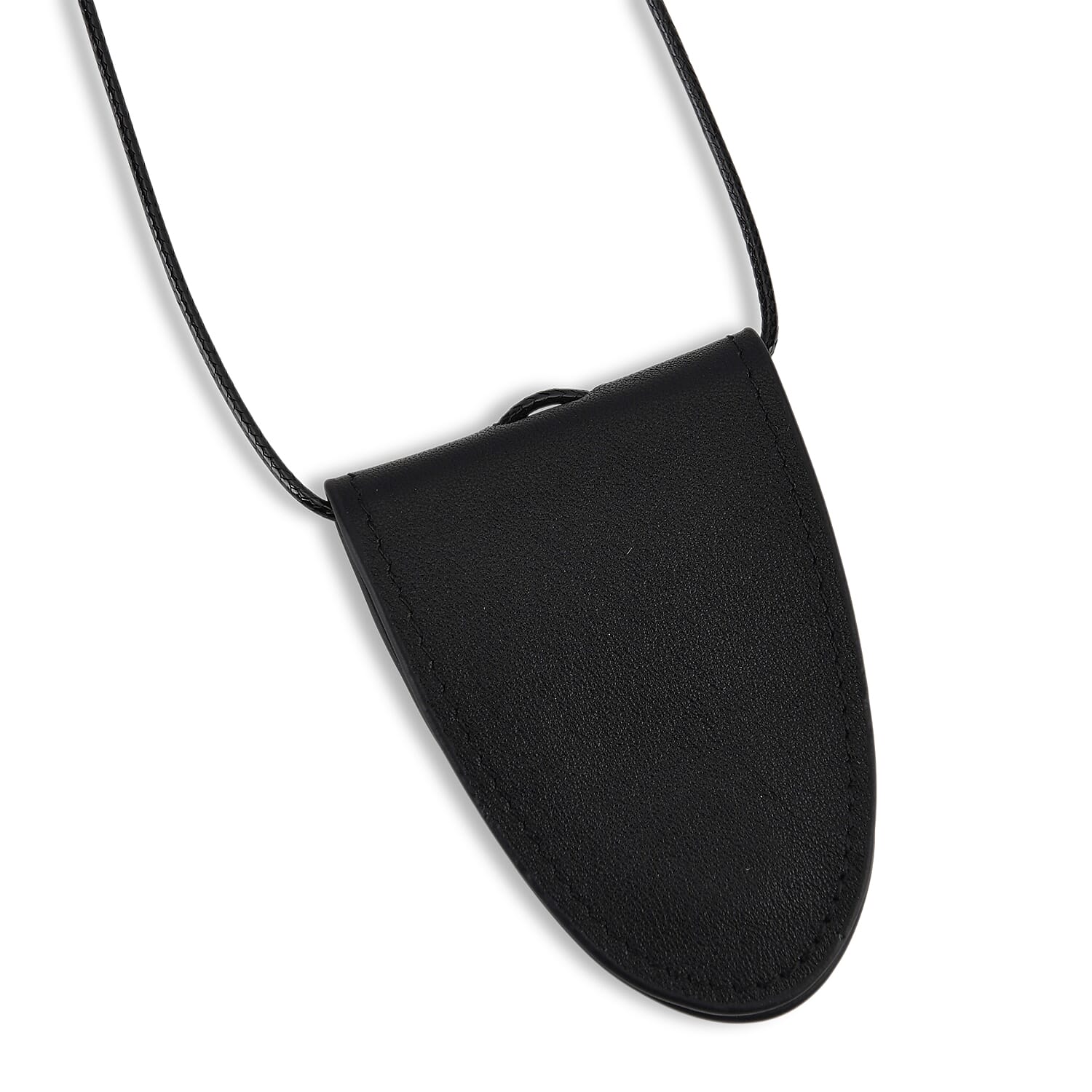 Genuine Leather Magnetic Sunglass Holder Strap - Black