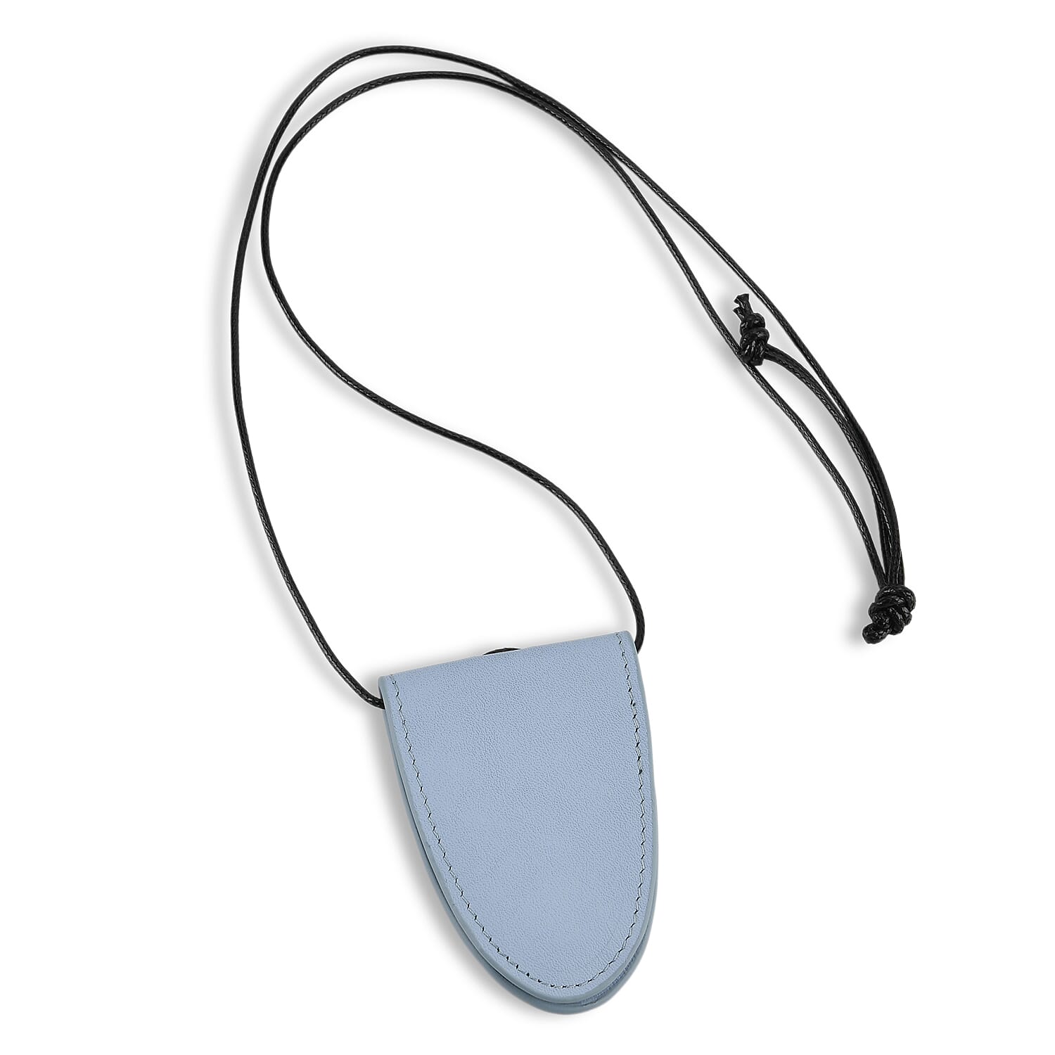 Genuine Leather Magnetic Sunglass Holder Strap - Blue