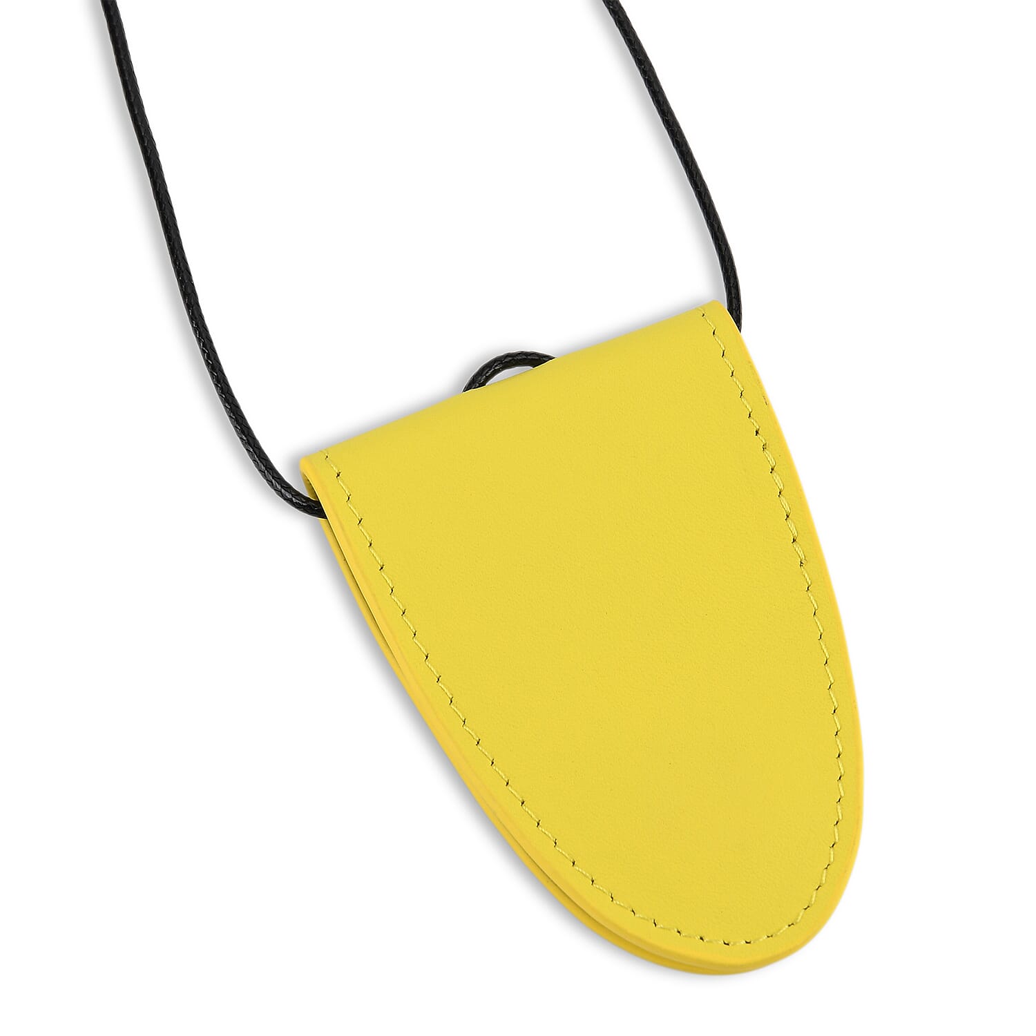 Genuine Leather Magnetic Sunglass Holder Strap - Yellow