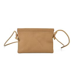 Genuine Leather Slim Crossbody Bag - Burgundy