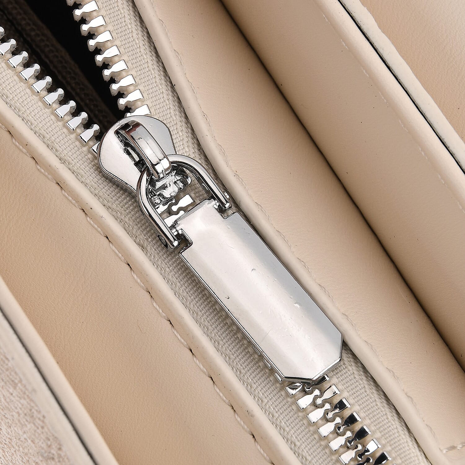 Structured Top-Handle Satchel Handbag - Ivory