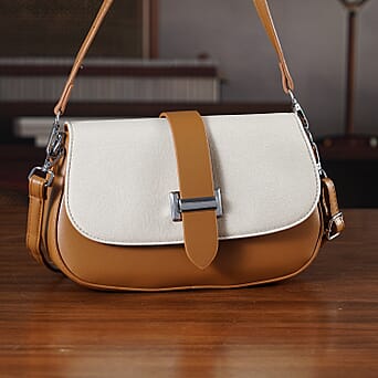https://tjcuk.sirv.com/Products/84/1/8413850/Two-Tone-Saddle-Bag-With-Crossbody-Strap-Brown-White_8413850_1.jpg?w=342&h=342