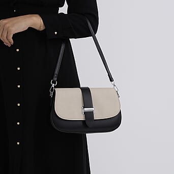 https://tjcuk.sirv.com/Products/84/1/8413851/Two-Tone-Saddle-Bag-With-Crossbody-Strap-Black-White_8413851_3.jpg?w=342&h=342