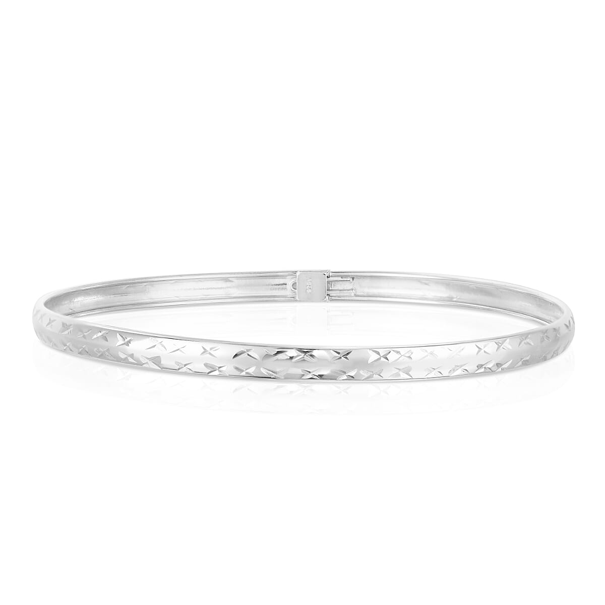 Sterling Silver Bangle (Size - 8)