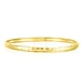 Yellow Gold Plated Sterling Silver Bangle (Size - 8)