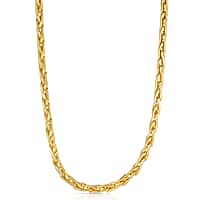 Yellow Gold Plated Sterling Silver Necklace (Size - 20), Silver Wt. 21.5 Gms