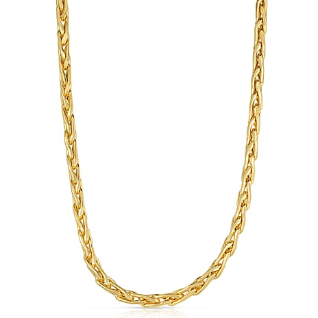 Yellow Gold Plated Sterling Silver Necklace (Size - 20), Silver Wt. 21.5 Gms