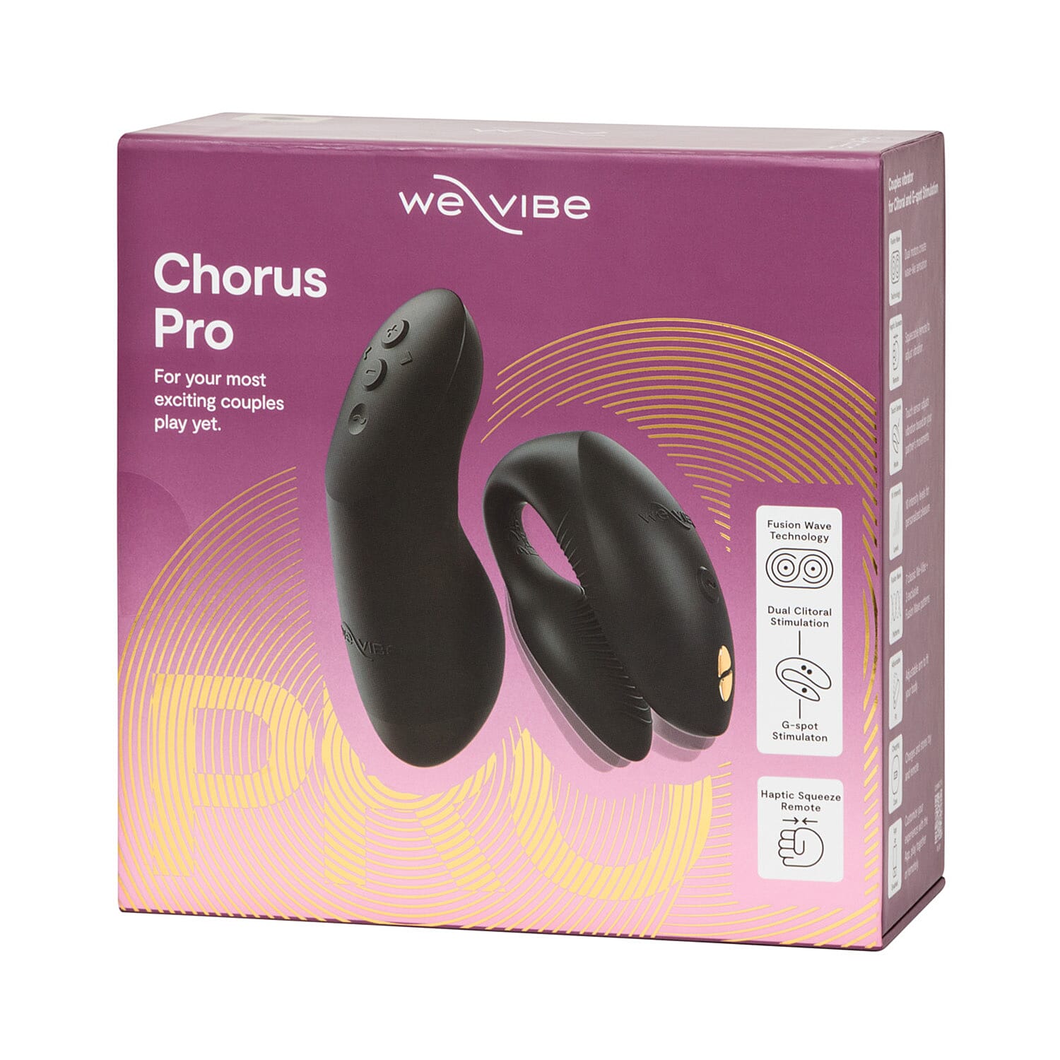 Lovehoney We-Vibe Chorus Pro Couples Vibrator Satin - Black