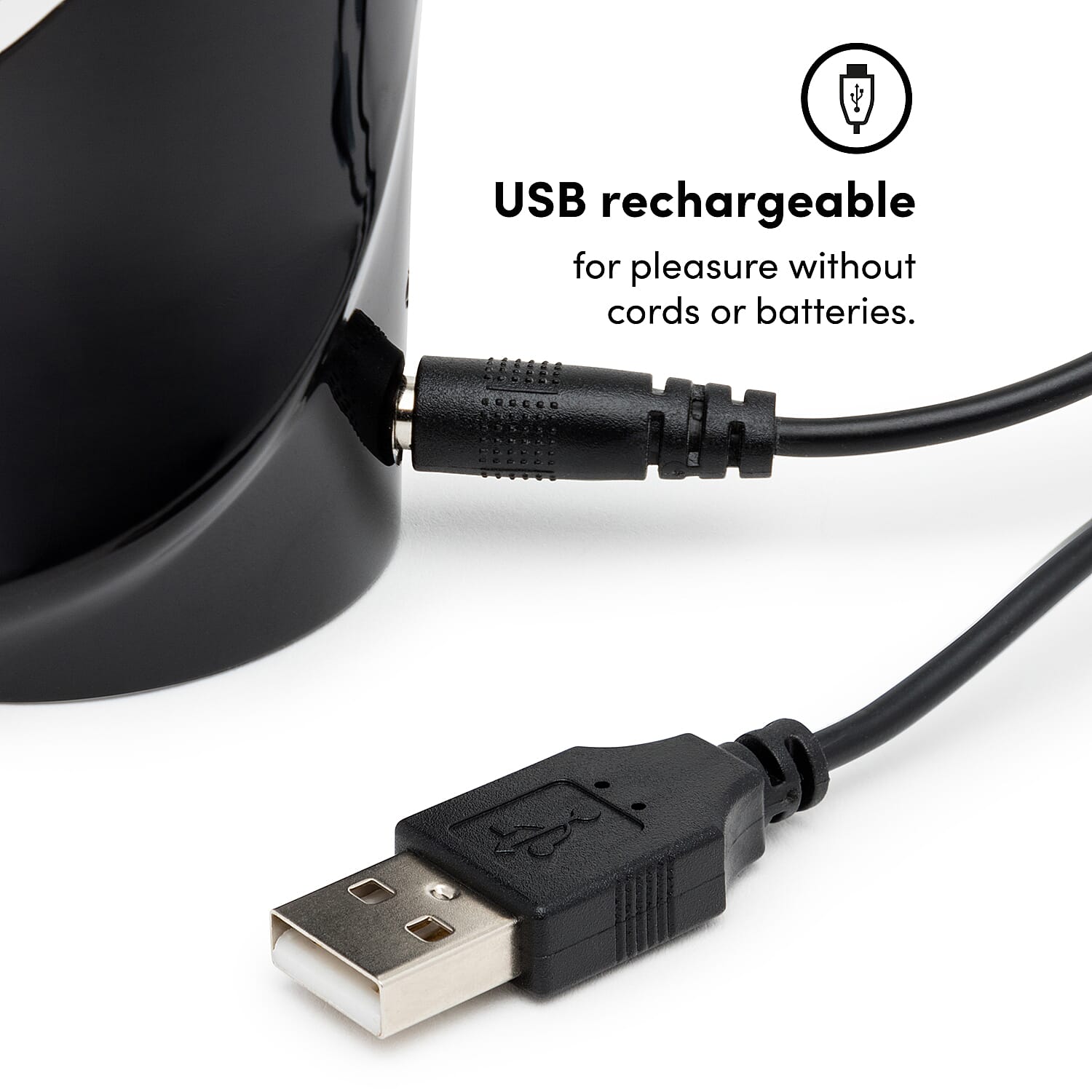 Lovehoney Fifty Shades of Grey Greedy Girl Rechargeable G-Spot Rabbit Vibrator - Black