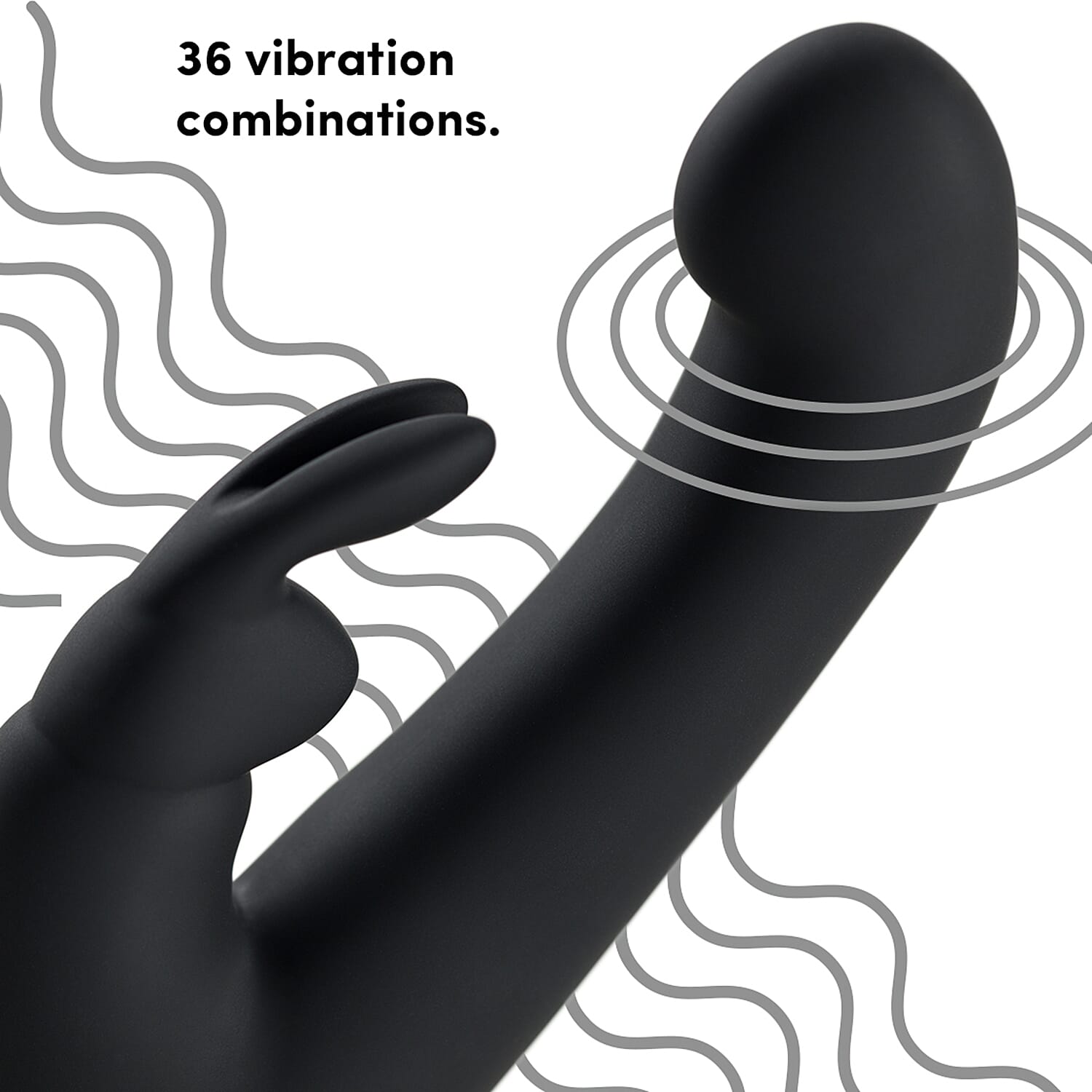 Lovehoney Fifty Shades of Grey Greedy Girl Rechargeable G-Spot Rabbit Vibrator - Black