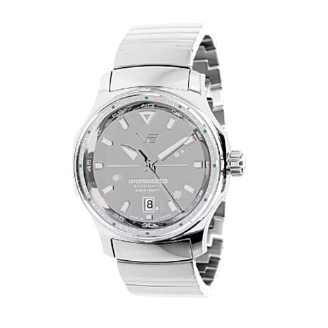 WORLD WIDE LAUNCH - VOSTOK EUROPE Expedition Glacier Automatic NH35 200M WR Silver Dial Mens Watch with Silver Stainless Steel Bracelet Strap