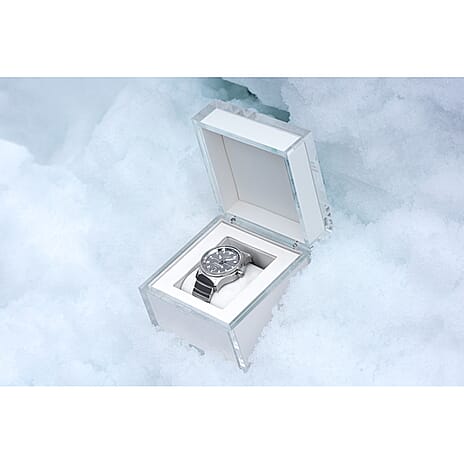 WORLD WIDE LAUNCH - VOSTOK EUROPE Expedition Glacier Automatic NH35 200M WR Silver Dial Mens Watch with Silver Stainless Steel Bracelet Strap