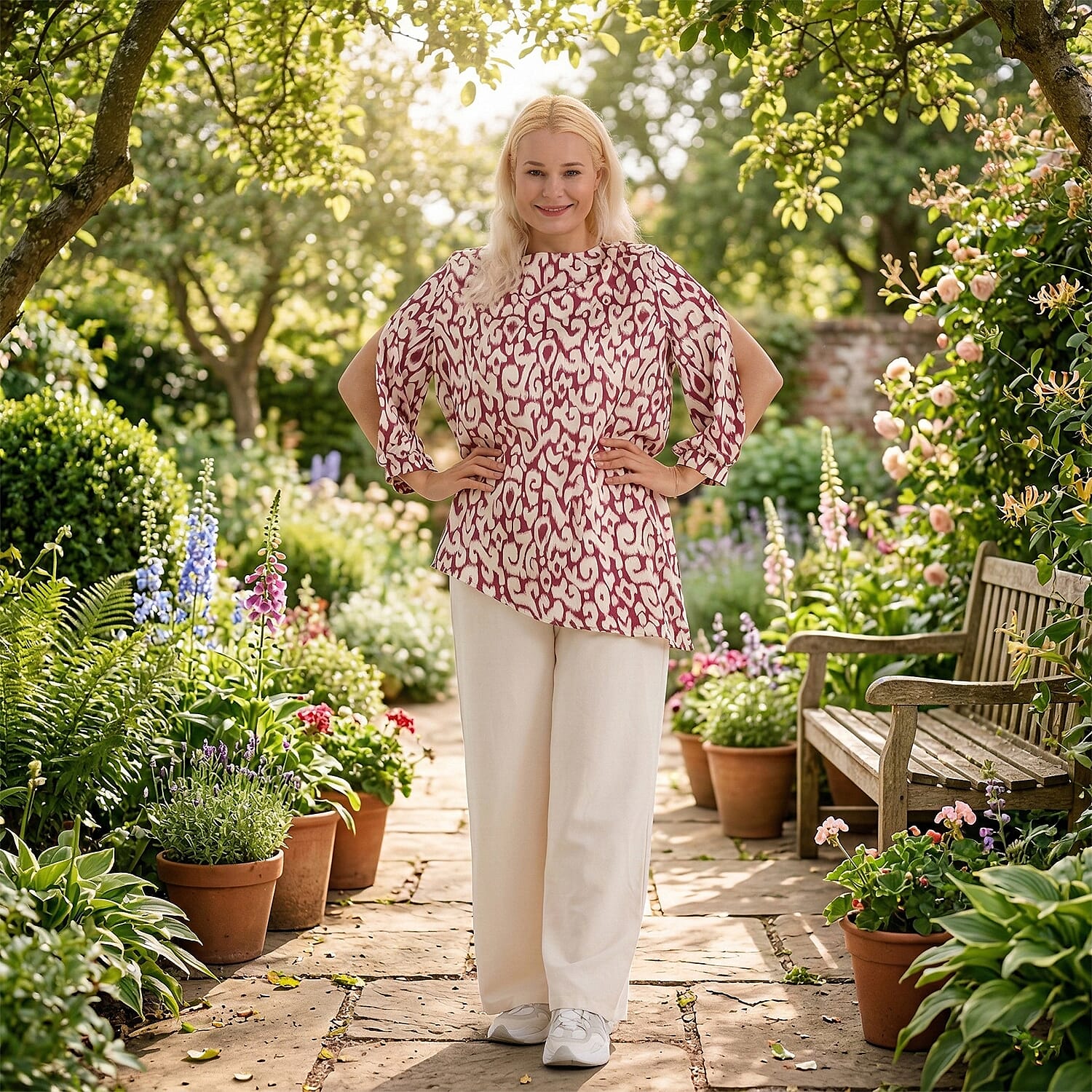 La Marey Printed Blouse