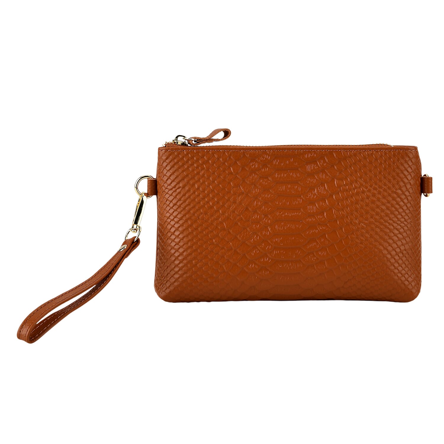 Genuine Leather Sling Bag with Detachable Strap (140 cm) - Tan