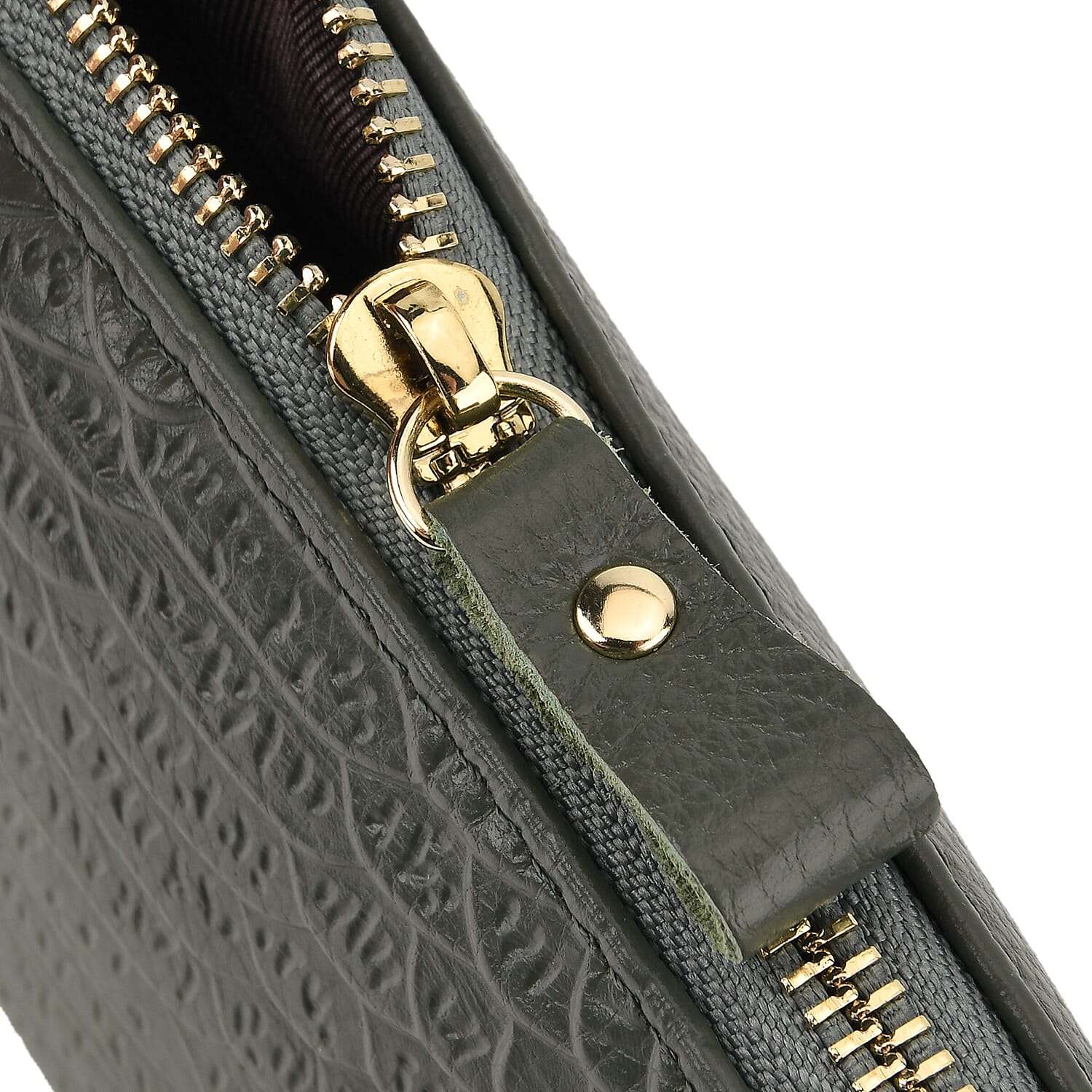 Genuine Leather Sling Bag with Detachable Strap (140 cm) - Dark Green