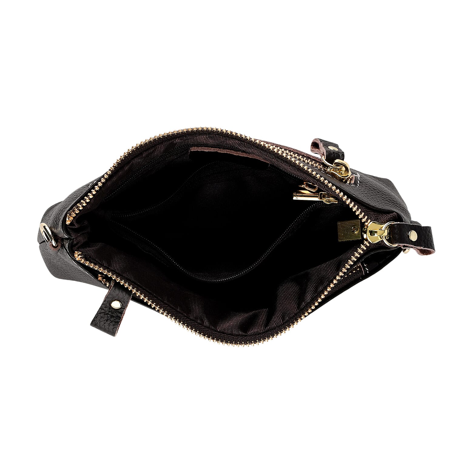 BAG OFFER OF MONTH - 100% Exquisite Genuine Leather Premium Crossbody Bag 3-in-1 Clutch - Wristlet- Dark Coffee