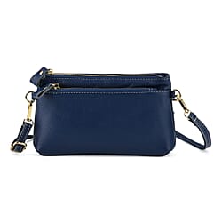 100% Exquisite Genuine Leather Premium Crossbody Bag 3-in-1 Clutch - Wristlet - - Ivory