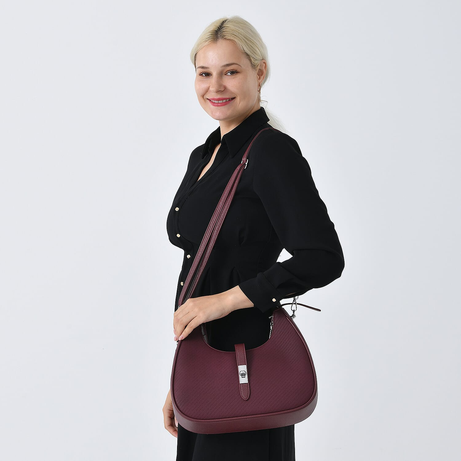 Crossbody Bag (Size - One Size) - Burgundy