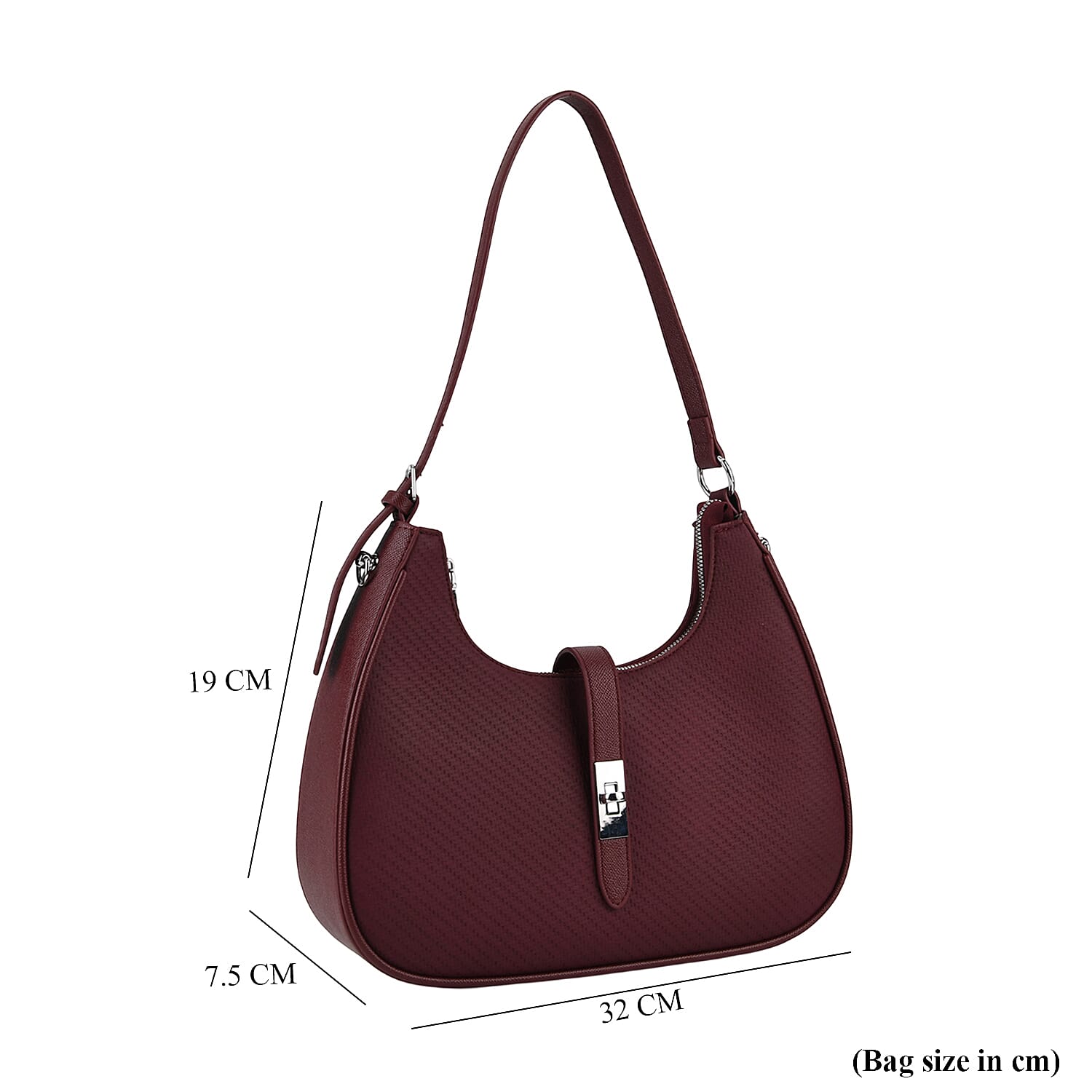 Crossbody Bag (Size - One Size) - Burgundy