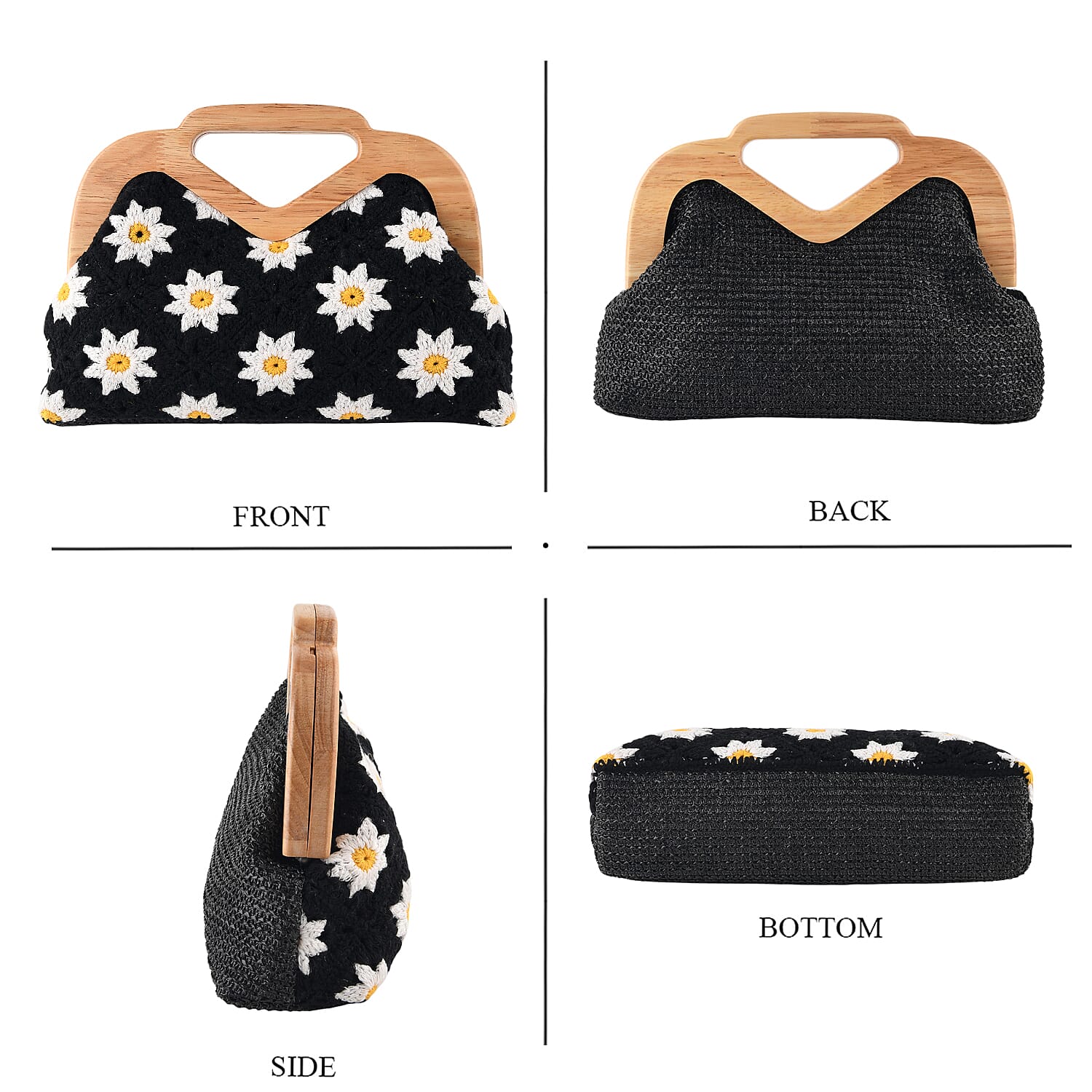 Crossbody Bag (Size - One Size) - Black White