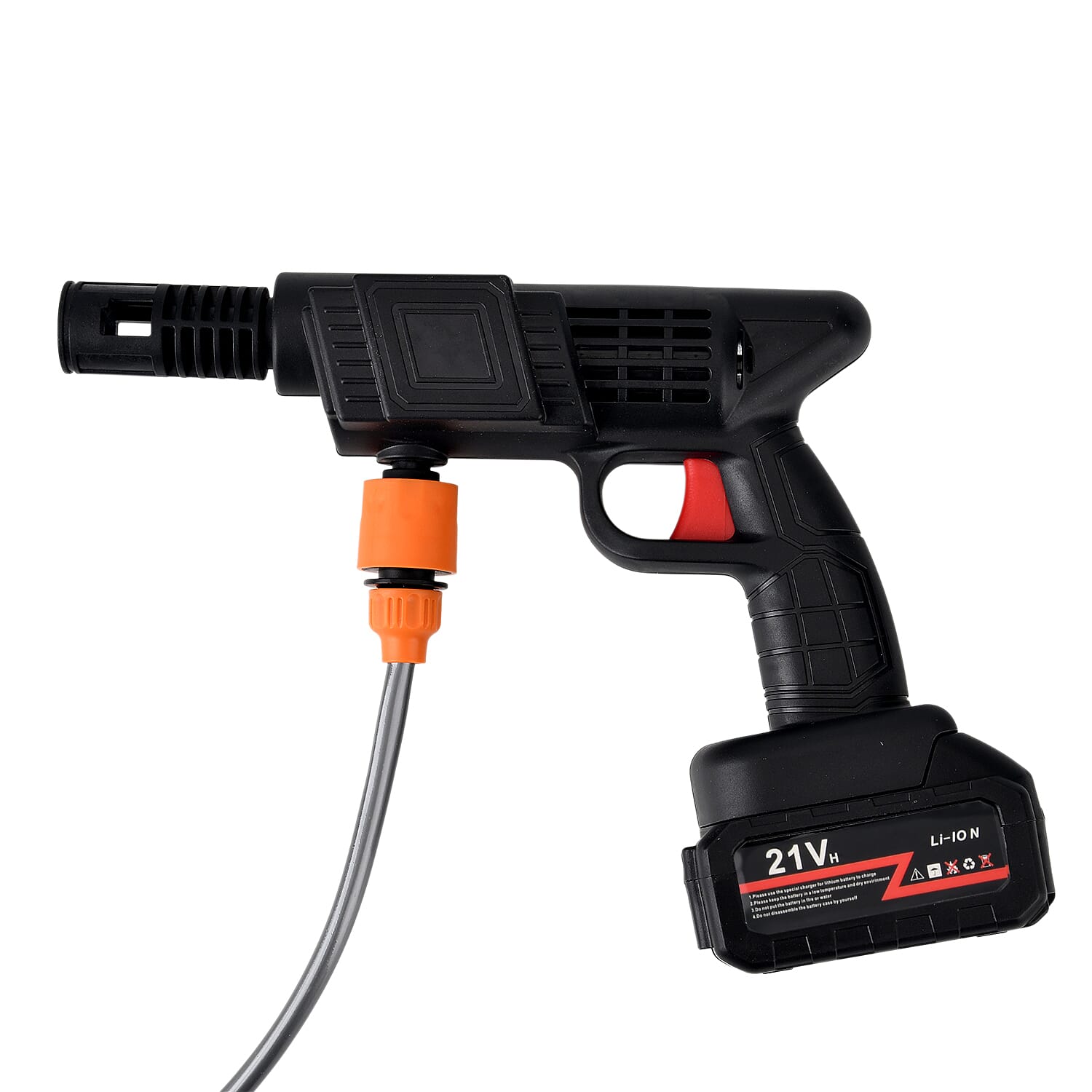 Cordless High-Power Pressure Washer - 260W Portable Jet Wash with 2x 6000mAh Batteries, 5m Hose & Foam Pot Cleaning Kit - Black