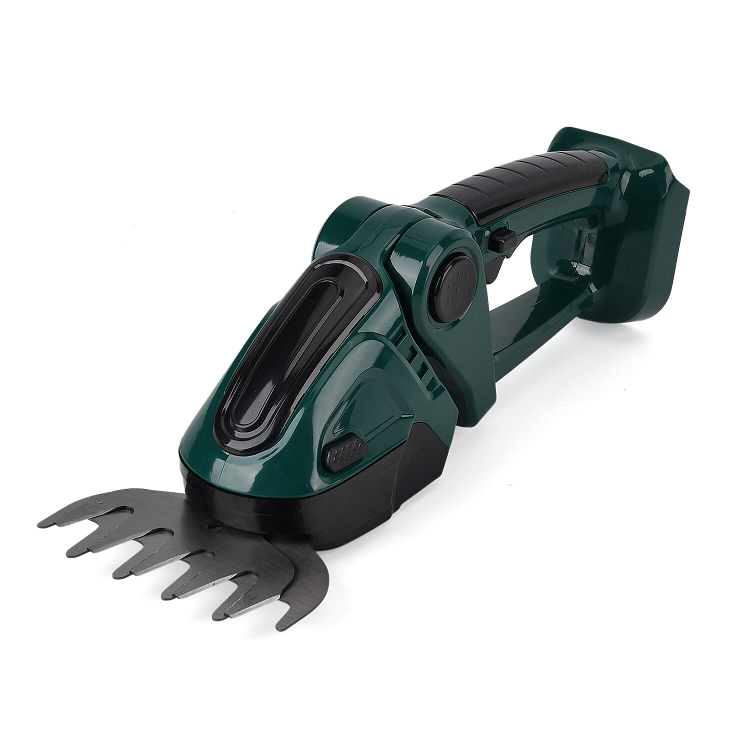 Cordless High-Power Grass Shear - Electric Shrub Trimmer with Battery - Dark Green