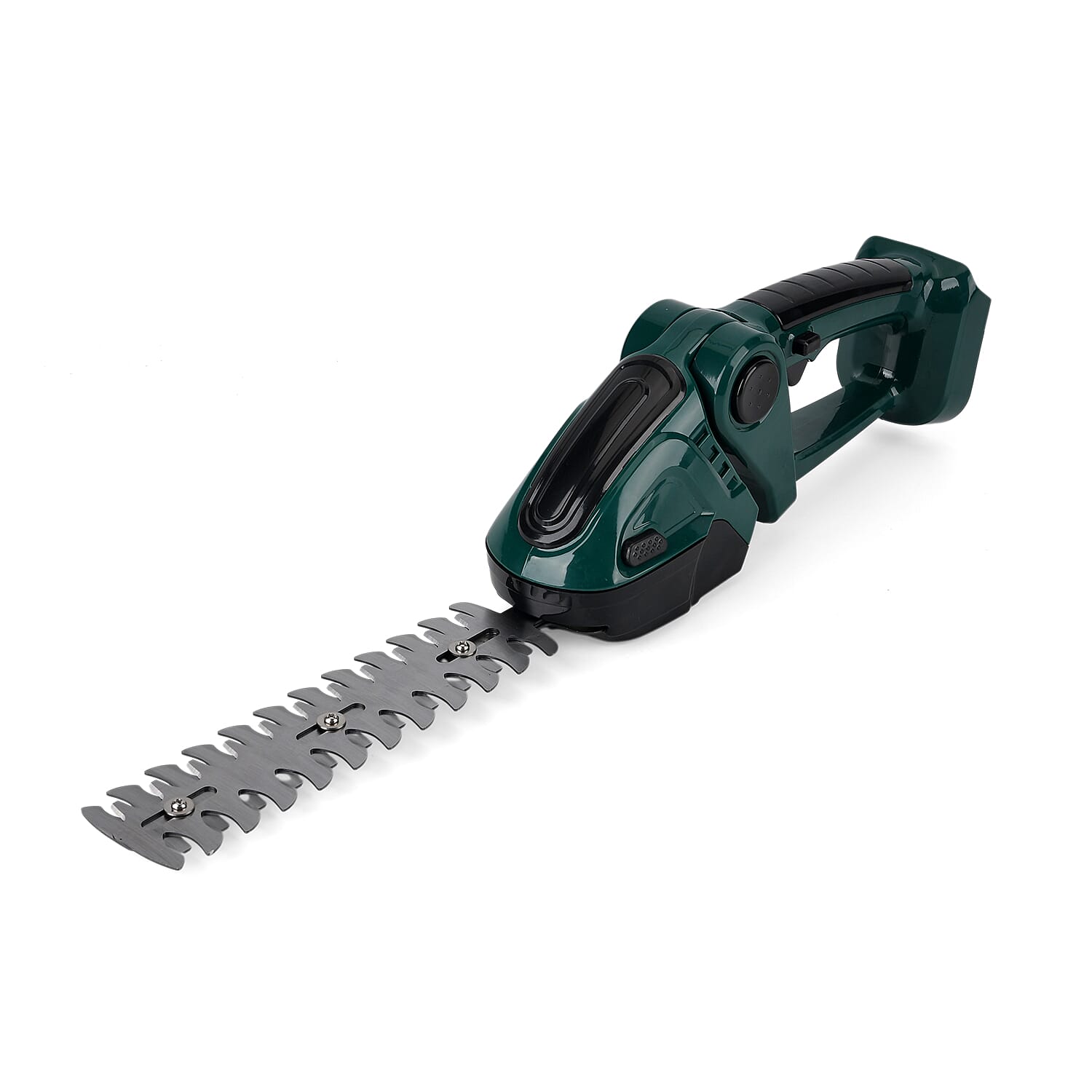 Cordless High-Power Grass Shear - Electric Shrub Trimmer with Battery - Dark Green