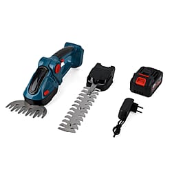 Cordless High-Power Grass Shear - 390W Electric Shrub Trimmer with 6000mAh Battery, 30-Minute Run Time - Dark Teal