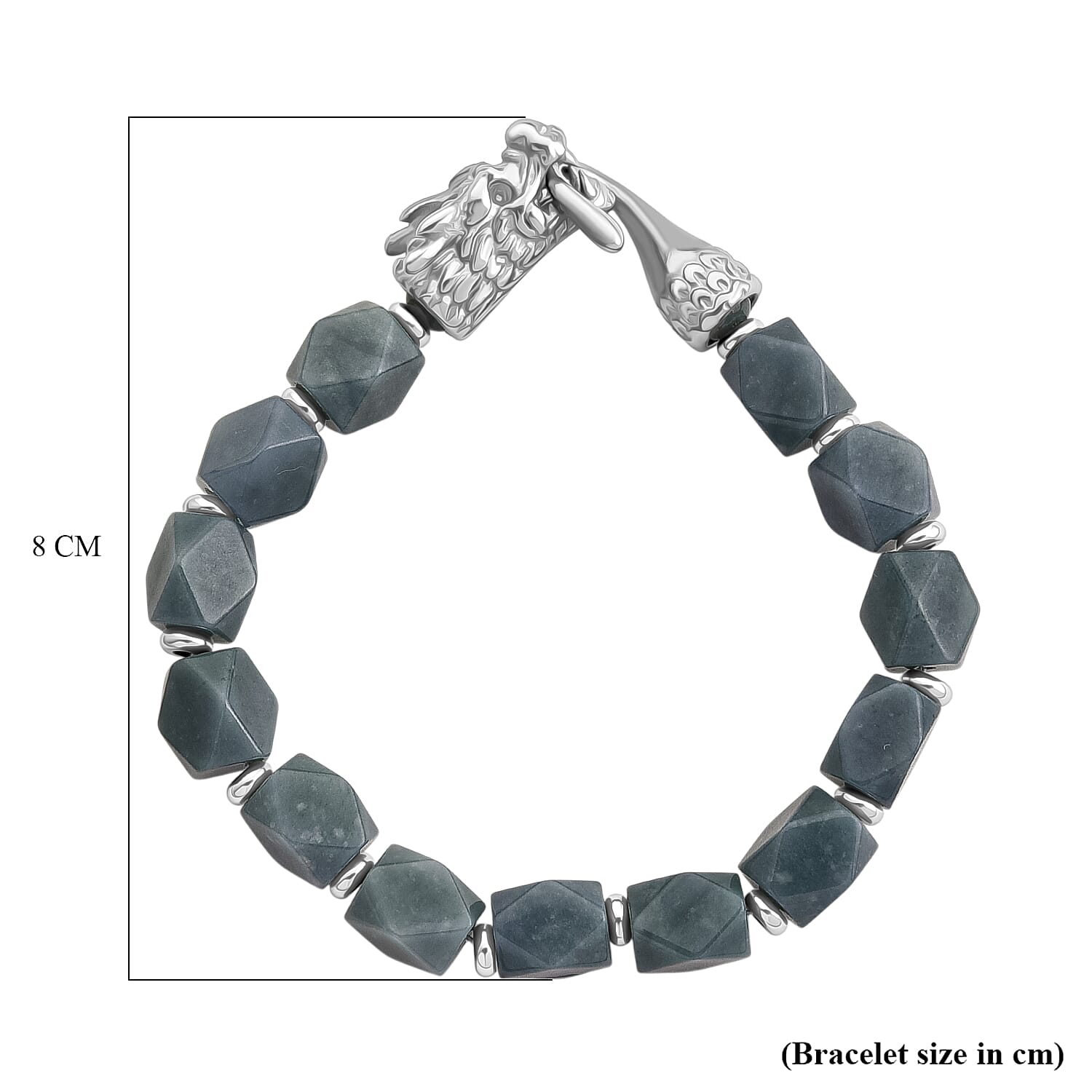 Tucson Preview- Natural Type A Jadeite Bracelet  (Size - 7.5) with Dragon Lock 140.00 Ct.