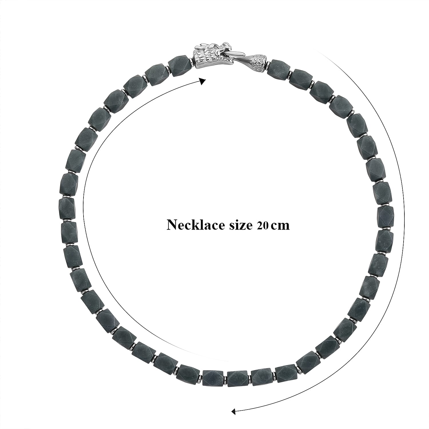 Tucson Preview- Natural Type A Jadeite Necklace (Size - 20) with Dragon Lock 400.00 Ct.