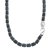 Natural Jade Beads Necklace (Size - 20) with Panther Lock 400.00 Ct.