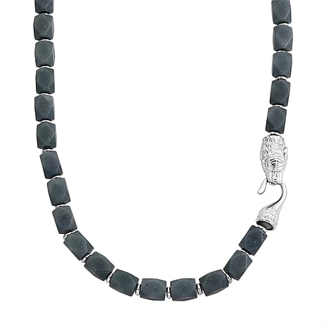 Natural Jade Beads Necklace (Size - 20) with Panther Lock 400.00 Ct.