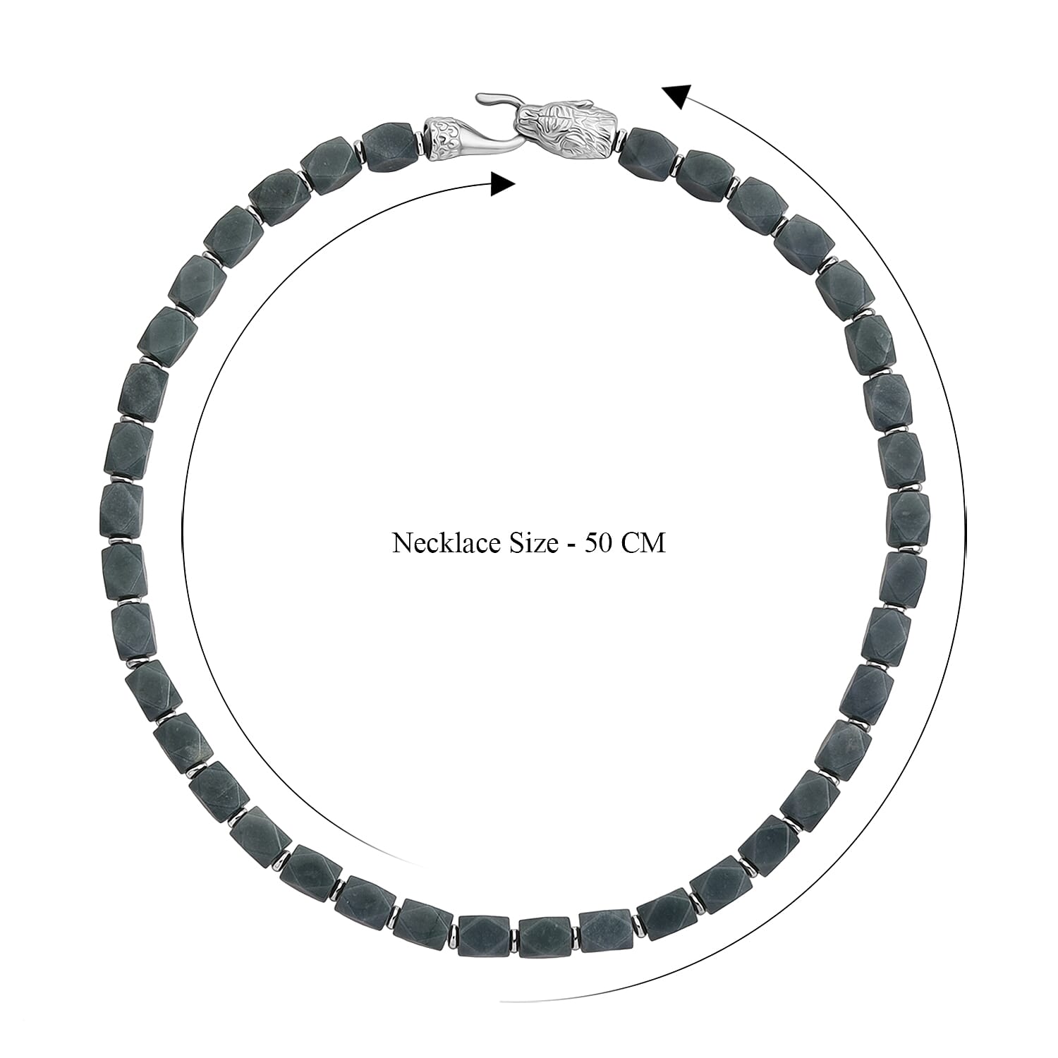 Tucson Preview- Natural Type A Jadeite Necklace (Size - 20) with Tiger Lock 400.00 Ct.