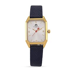 Mother's Day Gift Idea- William Hunt London Legacy Lab Grown Diamond (VVS E-F) 5ATM Water Resistance Watch with Genuine Leather Strap, Swiss Movement
