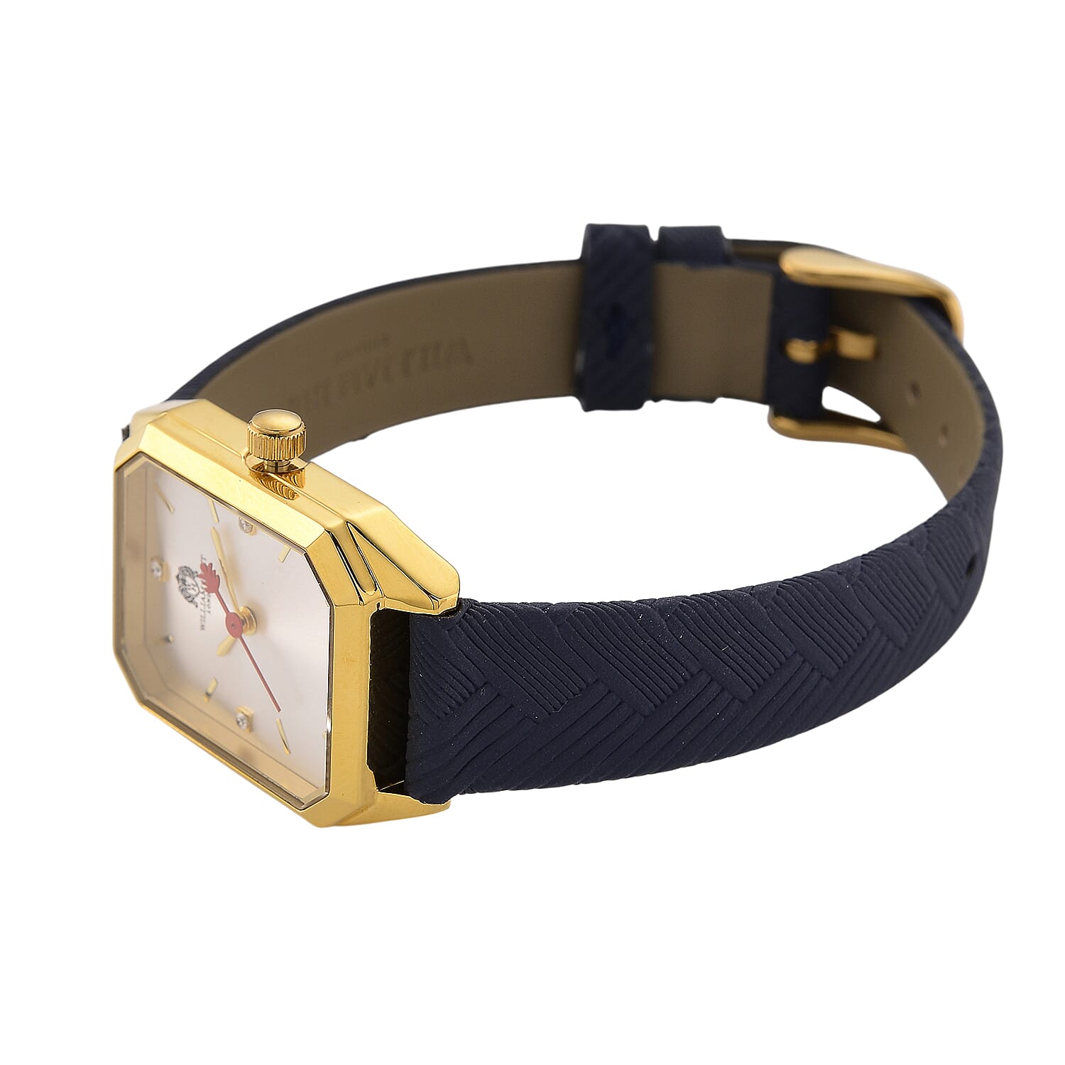 Mothers Day Gift Idea- William Hunt London Legacy Lab Grown Diamond (VVS E-F) 5ATM Water Resistancy Watch with Genuine Leather Strap  Swiss Movement- Blue