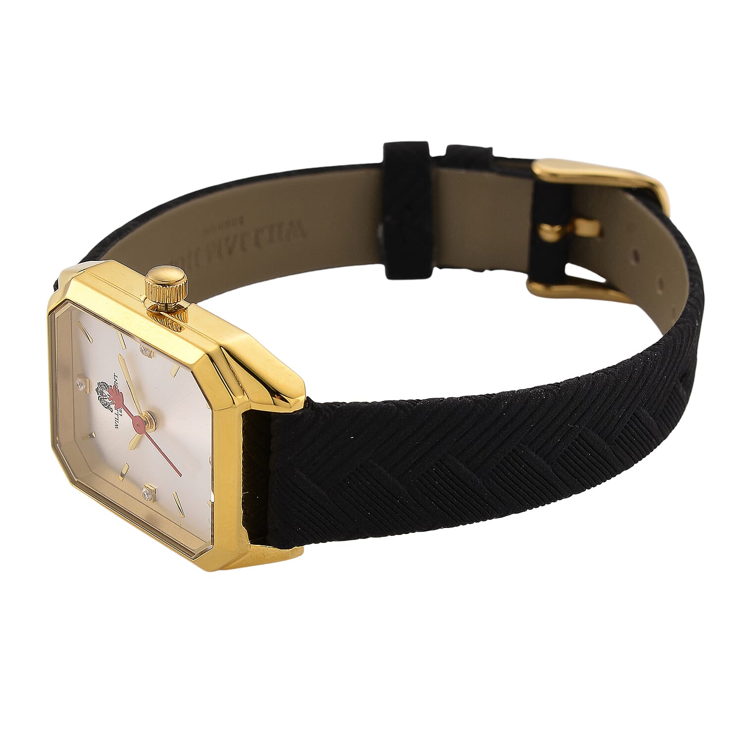 Mothers Day Gift Idea- William Hunt London Legacy Lab Grown Diamond (VVS E-F) 5ATM Water Resistancy Watch with Genuine Leather Strap  Swiss Movement- Black