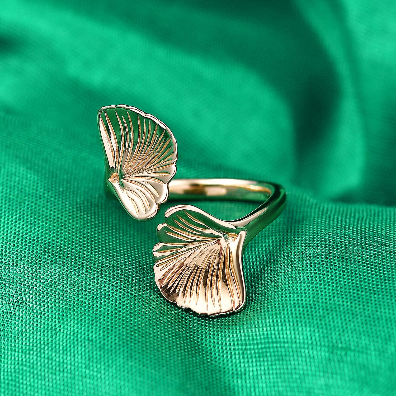 GP Blue Sapphire Ring in 18K YG PlatingSterling Silver  0.020  Ct.