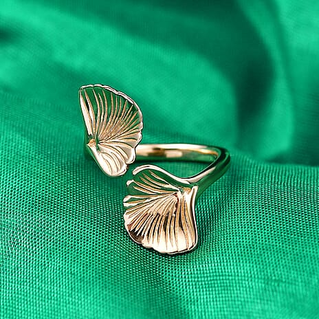 GP Blue Sapphire Ring in Yellow Gold Plated Sterling Silver