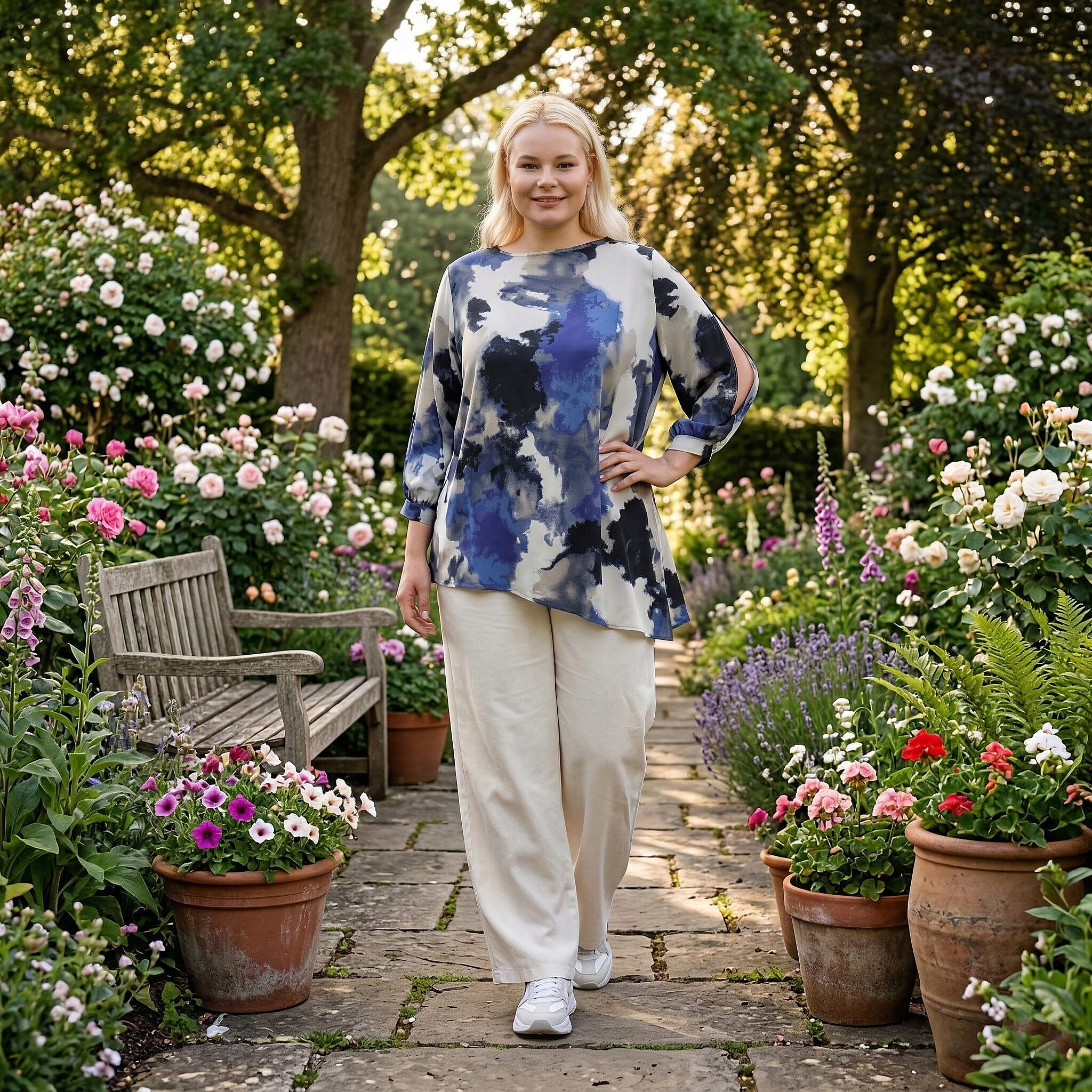 La Marey Printed Blouse