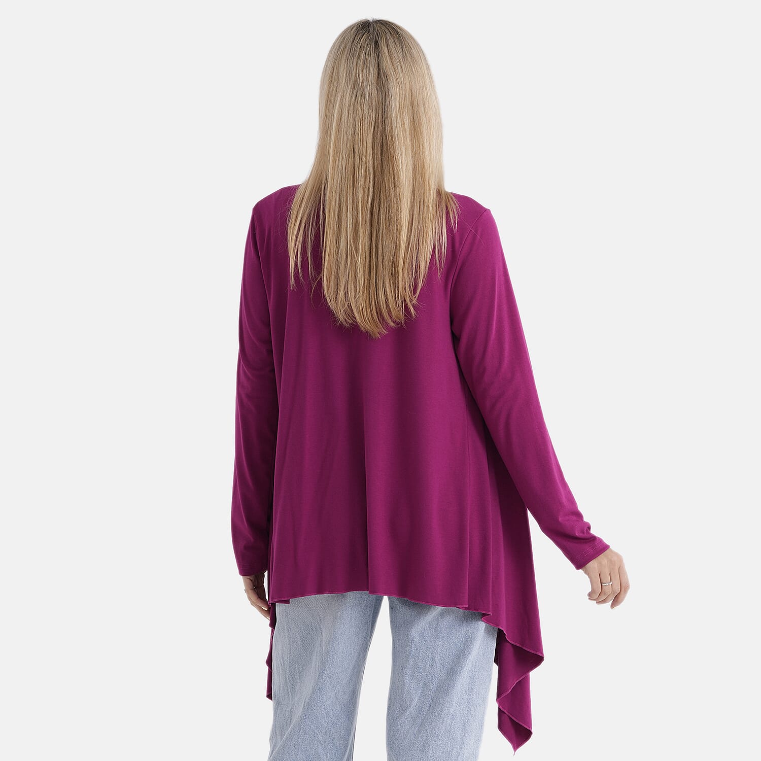 La Marey Waterfall Longline Cardigan (One Size) - Rose Pink