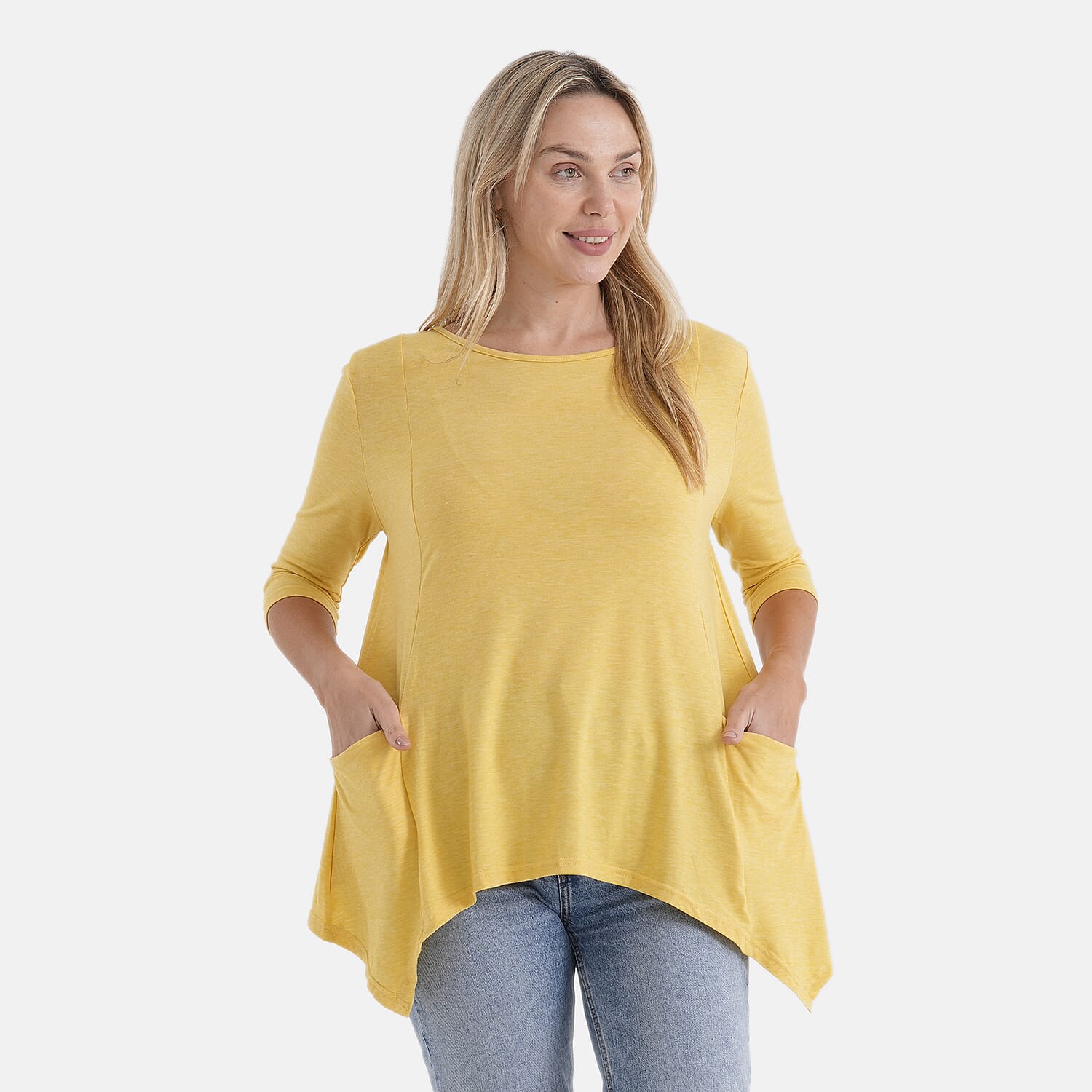 La Marey Soft Touch Asymmetric Top (Size 8 to 10) - Yellow